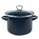 FACKELMANN Lonac+stakleni poklopac 20cm Emajl 4L, Plavi