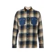 REPLAY Srajca bež / marine / moder denim / rjava
