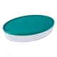 Oval casserole dish with lid, heat-resistant glass, 35 x 24 cm/3.1 L