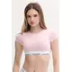 Kratka majica Calvin Klein Underwear ženska, roza barva, LV00QF7213