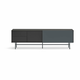 Črna/antracitno siva TV omarica 180x56 cm Nube – Teulat