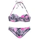 BUFFALO Bikini siva/svetlo roza/črna/bela