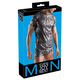 Svenjoyment Metallic Silver Pattern Shirt Black Short Sleeve L 21620241721