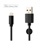FIXED Fiksni kabel USB - Apple Lightning 1 m črne barve 1 kos.