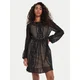 TWINSET Cocktail obleka 241TP2030 Črna Loose Fit
