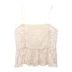 Pull&Bear Top ecru/kaki/rdeče vijolična/bela