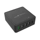 Winner Group - Adapter za brzo punjenje 5x USB-C Power Delivery 60W crna