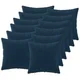 Vidaxl Prevleka za blazino 12 kos HEERLEN Modra 50 x 50 cm Mikrofibra