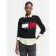 Tommy Jeans Pulover  mornarska / rdeča / črna / bela