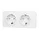 Aigostar - Kućna utičnica sa ramom 2Z SCHUKO 250V/16A bela