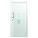 Zunanja vhodna vrata Solid Elements Trenta KF05 (70x1000x2100mm, bela, leva, 5-točkovno zaklepanje, PVC)