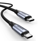 Kabel za punjenje i prijenos podataka  Powerstream - pleteni USB-C u USB-C kabel s ultra brzim protokolom punjenja PD 100W i brzim prijenosom podataka - 1m - crni