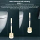 HOME & MARKER Silikonska večnamenska krtača, Ščetka za stranišče, Krtača za WC (Bela) | FLUSHBRUSH