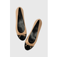 Kožne balerinke Tory Burch CAP-TOE BALLET boja: bež, 154513-200