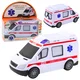 LEAN TOYS Reševalno vozilo na baterije, luči, zvoki, belo