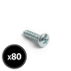 Vijak za iverne plošče - izbočena glava - 4,2 x 16 mm - 80 kosov/paket