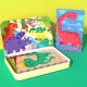 shumee Lesene sestavljanke Montessori - dinozavri v ledenih palicah