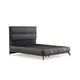 Hanah Home Osnova za krevet sa uzglavljem Rise, 160x122x200 cm, Tamnosiva