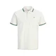 JACK & JONES Majica JJEPaulos mornarska / žad / off-bela