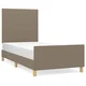 Vidaxl Posteljni okvir brez vzmetnice taupe 100x200 cm blago