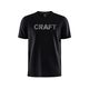 Craft Moška športna majica s kratkimi rokavi iz mešanice bombaža core black