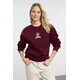 Trendyol Claret Red Relaxed/Comfortable Pattern Embroidered Thick Knitted Sweatshirt