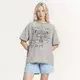 Cropp - Predimenzionirana majica s printom - light grey