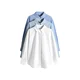 The Set Bluza svetlo modra / svetlo zelena / bela