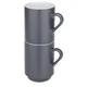 Kela Keramična skodelica 300 ml Mattia, komplet 2 kosov, siva