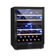 Klarstein Vinovilla Onyx 43, hladilnik za vino z dvema hladilnima conama, 129 l, 43 steklenic, 3 barve (HEA8-Vino-O43)