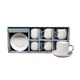 Sigma Set šoljica za kafu sa tacnama RXG-N250591A, 6 komada 140 ml, Beli