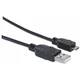 USB 2.0 priključni kabel [1x USB 2.0 - 1x USB 2.0] 1,8 m črn