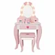 Kinder Home dečiji drveni toaletni stočić sa ogledalom i svetlima roze, 92 cm ( V08H223 )