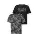 JACK & JONES Majica JJEJEFF temno siva/črna/bela