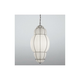 SIRU - Lestenec na verigi RIVISTO 1xE27/60W/230V pr. 45 cm črna/bela Venetian steklo