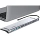Baseus Enjoyment Series Multi-functional Type-C intelligent HD HUB(PD/HD4K*2/VGA/RJ45/SD/TF/USB*3/Audio*1/Stand)Dark gray