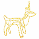 Vidaxl Božična figura severni jelen toplo bel 60x30x60 cm