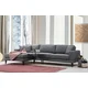 Atelier del Sofa Ugaona garnitura Nordic 90x85x303cm Tamnosiva