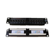 DATACOM Patch panel UTP 10 12-port CAT5E, 2x6 položajev, 1U, zadnja zareza, črna