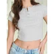 Sinsay - Crop top sa dugmadima - svetlo siva