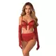 Gardj Europe Rossay Red, 4-delni komplet z odprtim krojem S/M