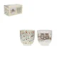 SET 2 SKODELIC BREZ ROČAJEV IZ PORCELANA, 200 ML, SOVICI