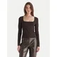 Vero Moda Bluza Kanva 10336088 Rjava Regular Fit