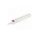 home Produžni kabel, 6 utičnice, prekidač, 1.5mm2, 3 met, beli - NV 6K-3/WH/1,5