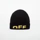 Kapa OFF-WHITE KIDS Type Logo Beanie Black/ Yellow II