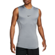 Nike Pro Mens Dri-FIT Tight Sleeveless Fitness Top Smoke Grey/ Black S