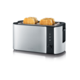 Severin AT 2590 automatic long slot toaster 1400 W with temperature sensor stainless steel brushed/black