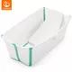 STOKKE kada Flexi bath Bundle z oporo za novorojenčka white aqua