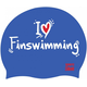 Borntoswim i love finswimming cap blue