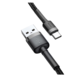 USB kabel Baseus Cafule USB Type-C 3A 0.5m sivo-crni